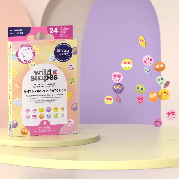 Wild Stripes Smile Stop kviseplaster 24 stk hydrokolloid