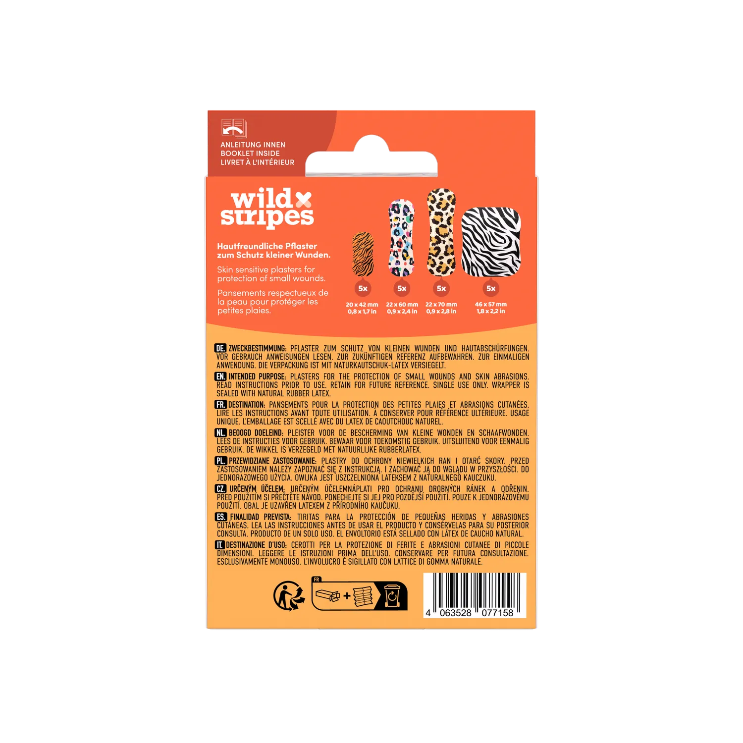 Wild Stripes Classic Sensitive plaster animal 20-pk sensitiv