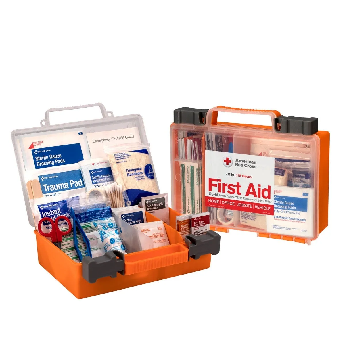 American Red Cross Clear Cover førstehjelpsskrin 118 deler 25 personer
