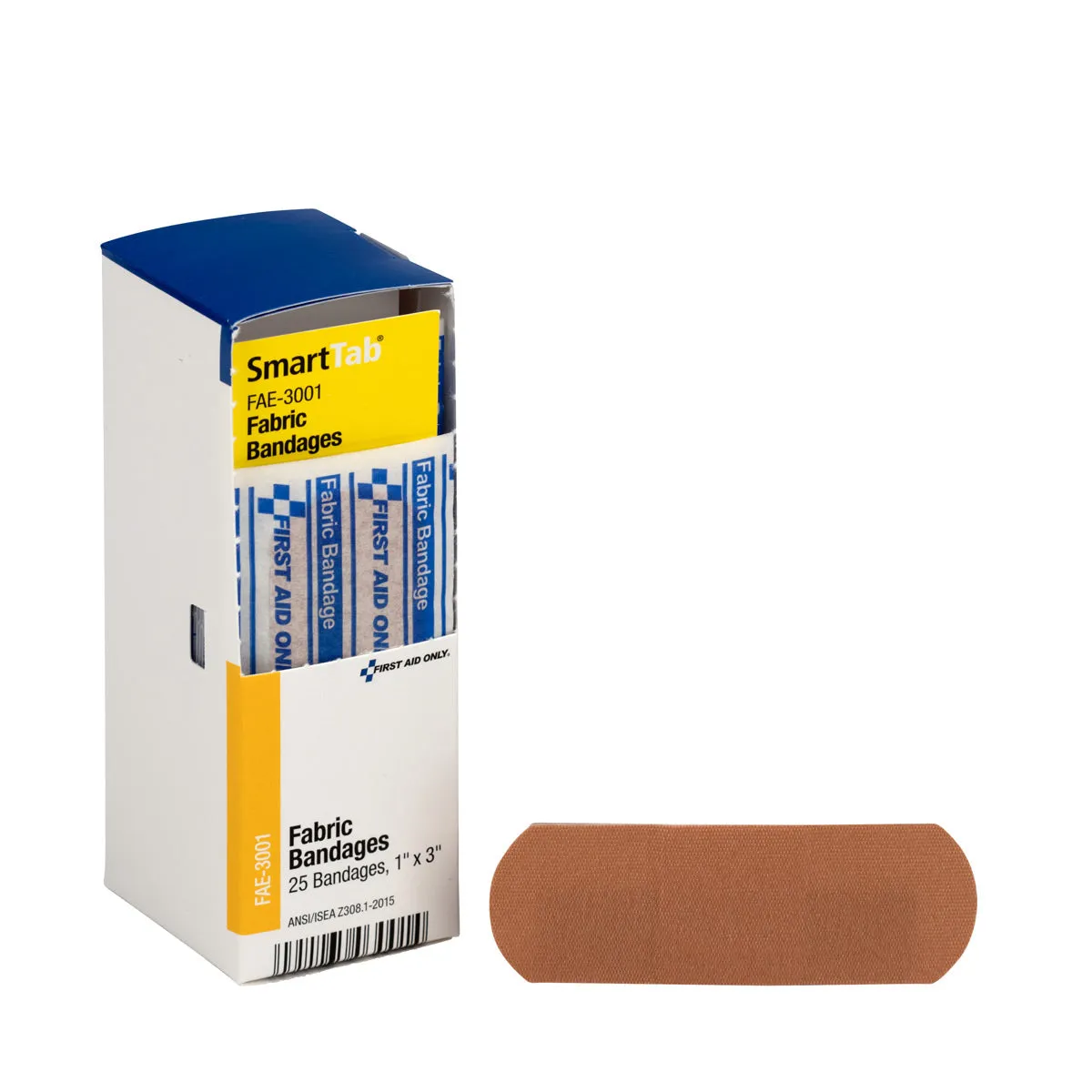 First Aid Only SmartCompliance plaster stoff 2,5x7,6 cm 25 stk