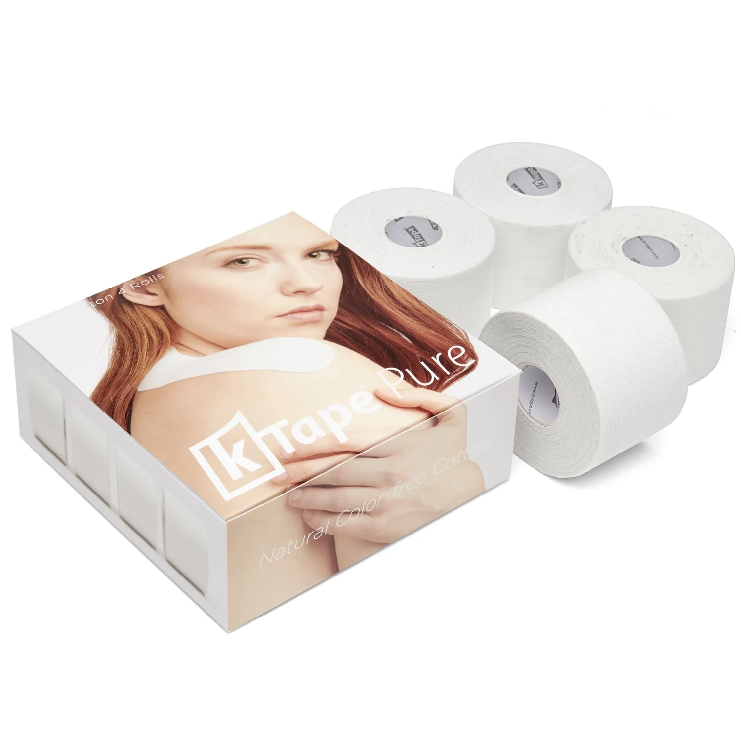 K-tape Pure kinesiologitape hvit 4x5 m uten farge
