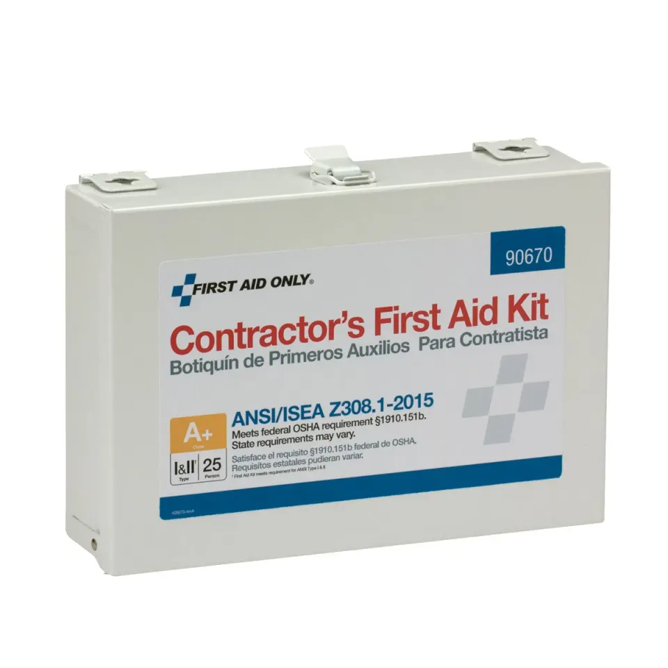 First Aid Only Contractor førstehjelpsskrin metall 25 personer
