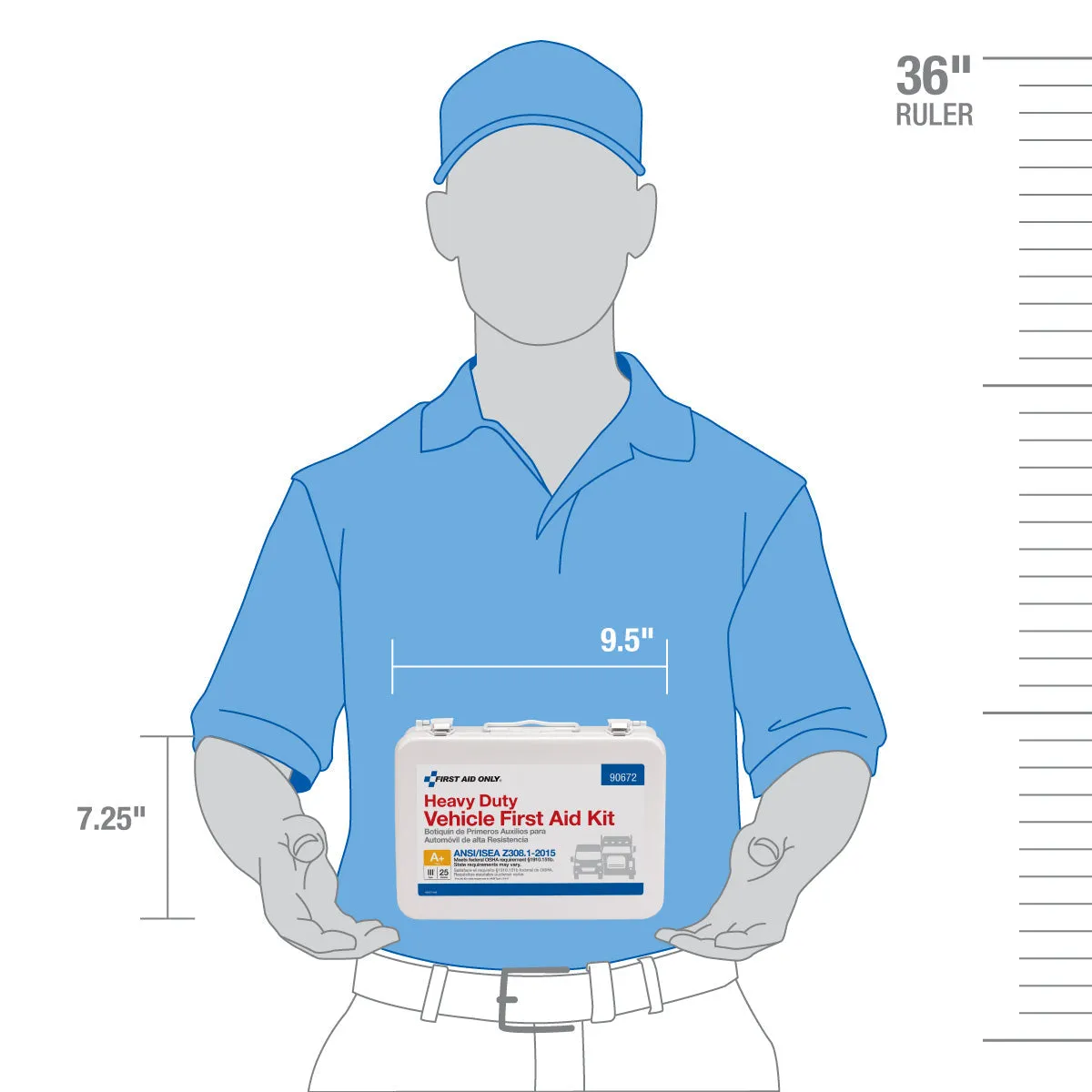 First Aid Only 25 Person førstehjelpssett bil metall 114 deler