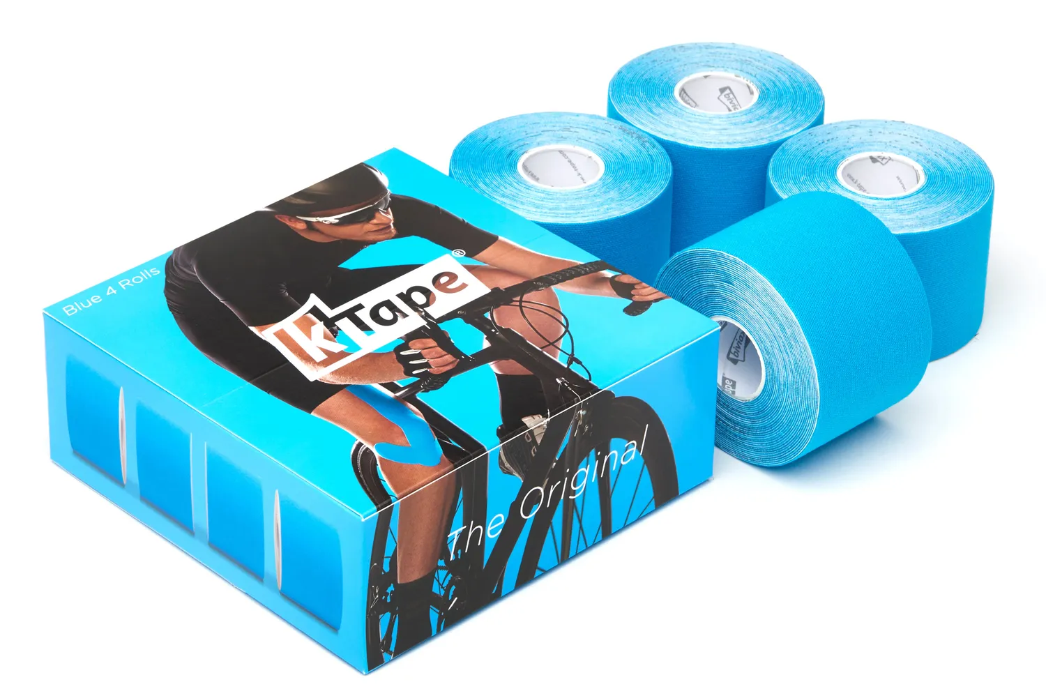 K-tape kinesiologitape blå 5 cm x 5 m 4 ruller