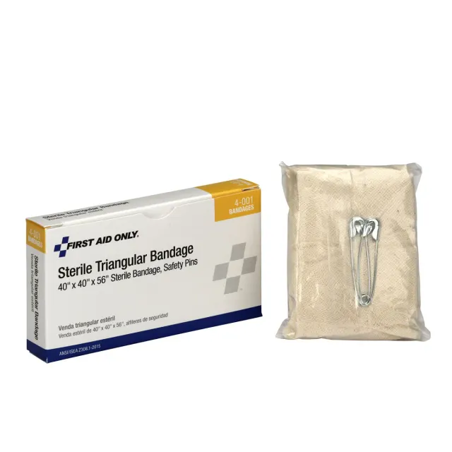 First Aid Only 40x40x56 trekantbandasje steril bomull 1 stk