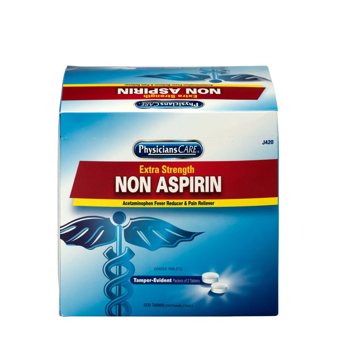 PhysiciansCare Non-Aspirin tabletter 250x2-pakning acetaminophen