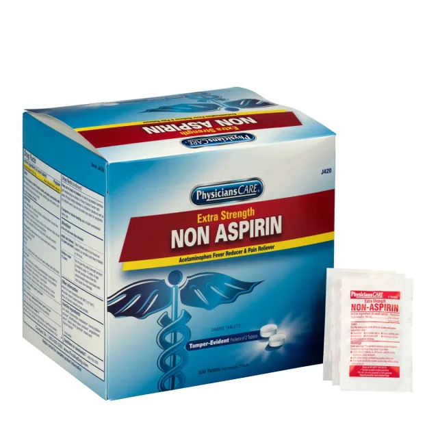 PhysiciansCare Non-Aspirin tabletter 250x2-pakning acetaminophen