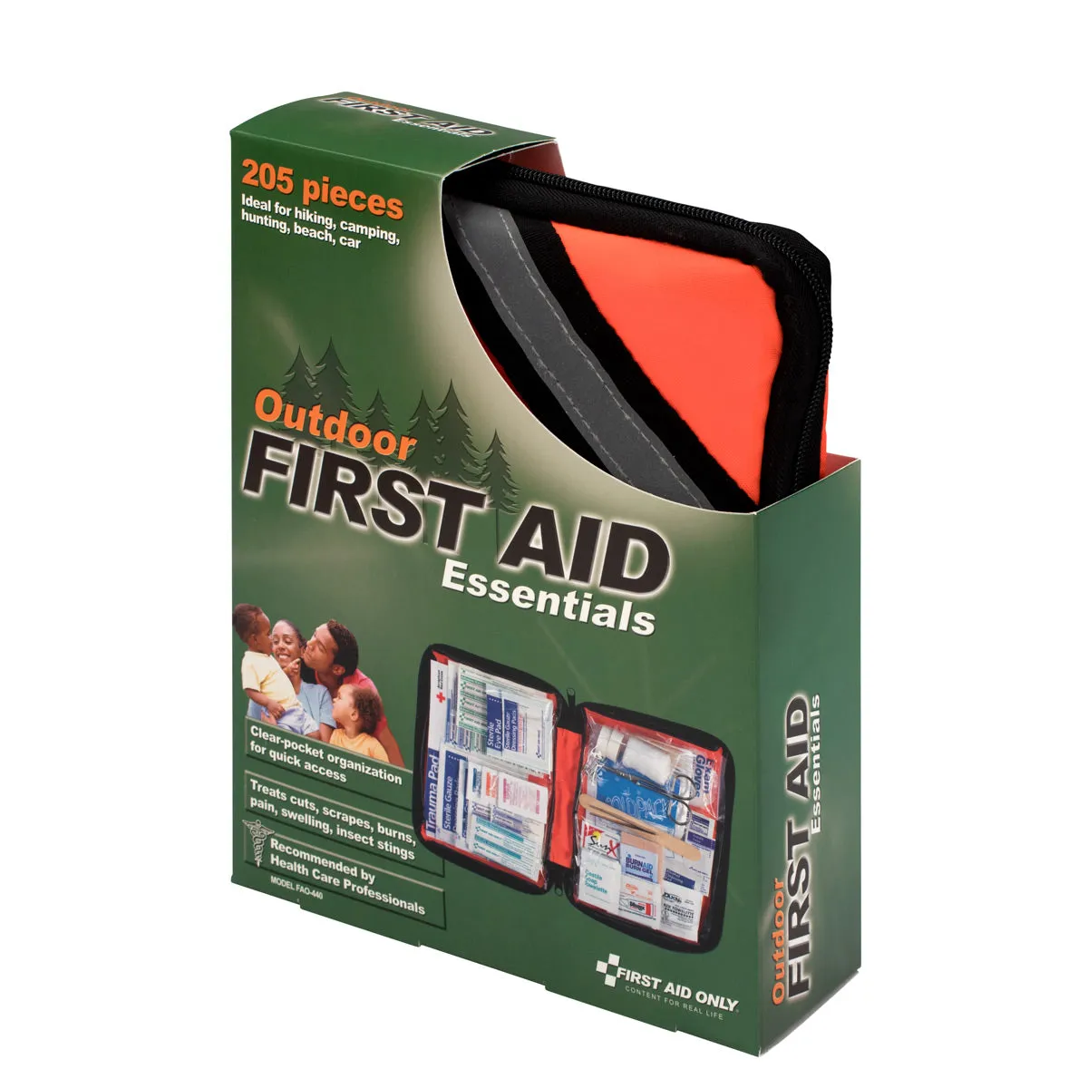 First Aid Only Outdoor førstehjelpssett 205 deler oransje