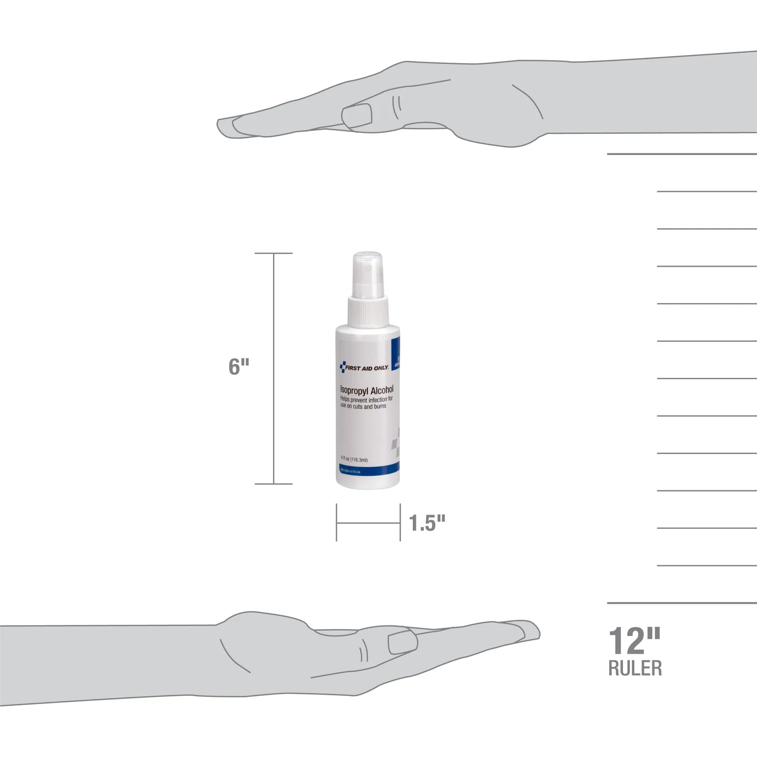 First Aid Only Alcohol Antiseptic sårrensspray 118 ml bakteriedrepende