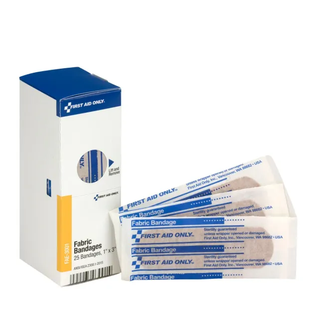 First Aid Only SmartCompliance plaster stoff 2,5x7,6 cm 25 stk