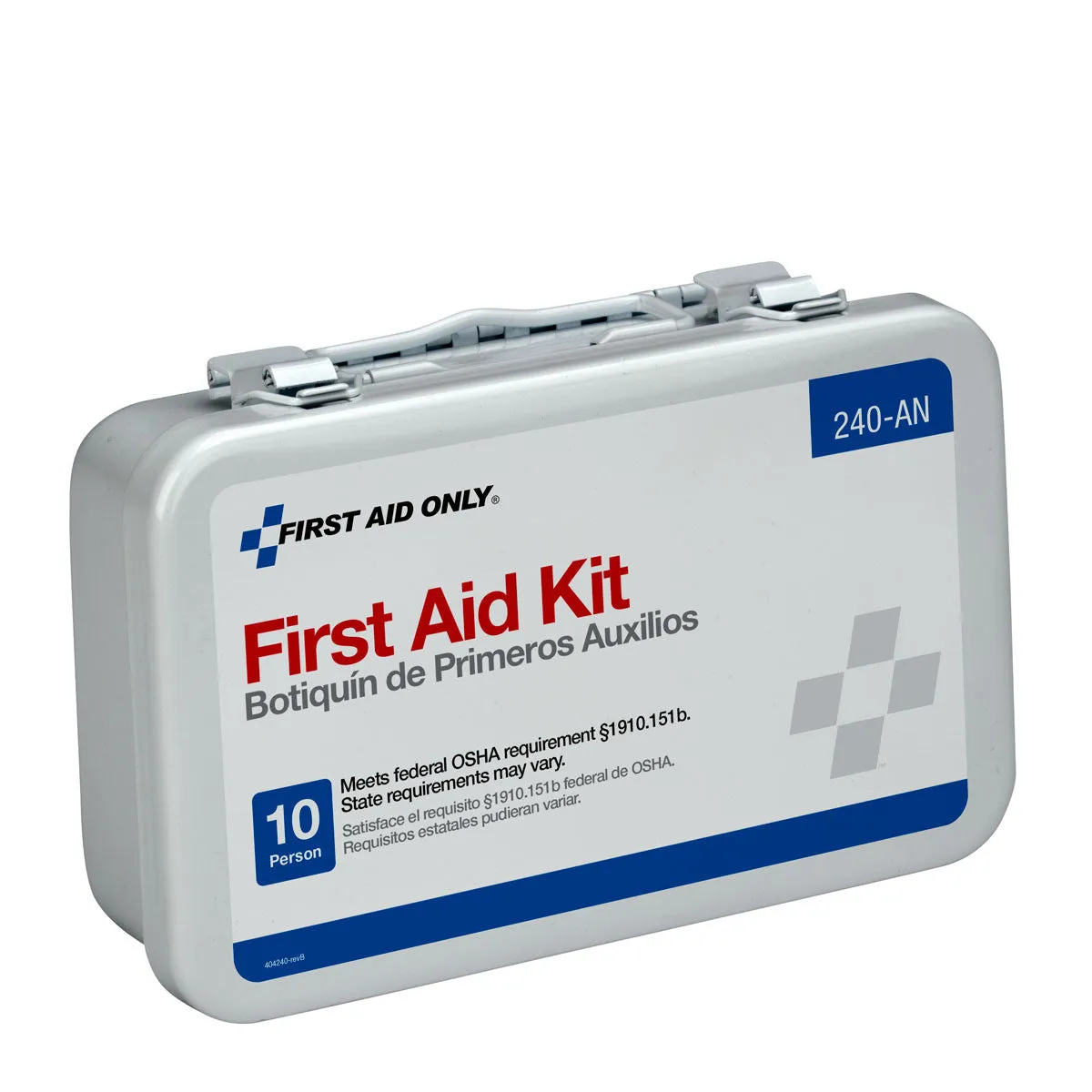 First Aid Only 10 Unit førstehjelpsskrin metall 10 personer