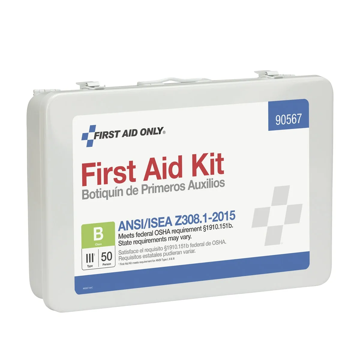 First Aid Only 50 Person ANSI B førstehjelpsskrin metall