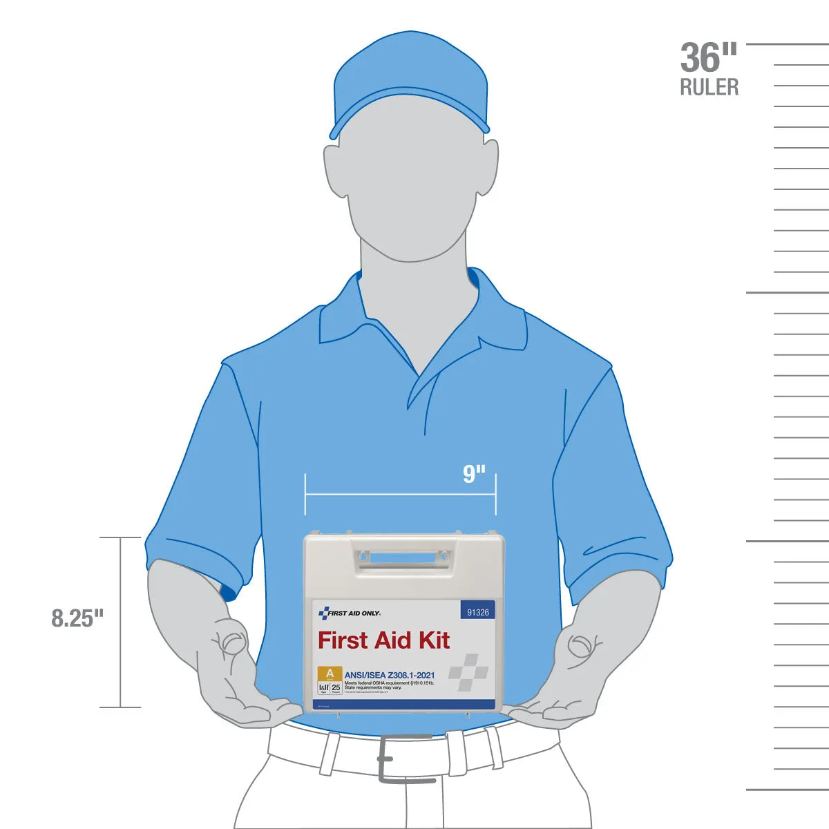 First Aid Only 25 Person førstehjelpskoffert plast 94 deler