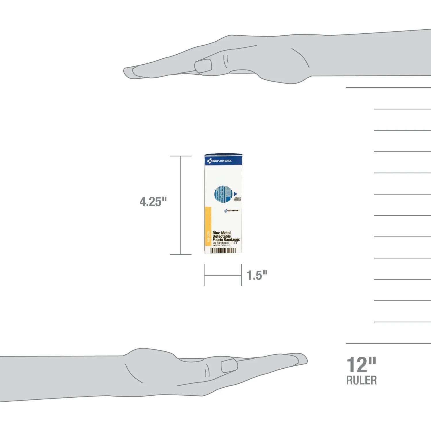 First Aid Only SmartCompliance plaster blå metall 25 stk