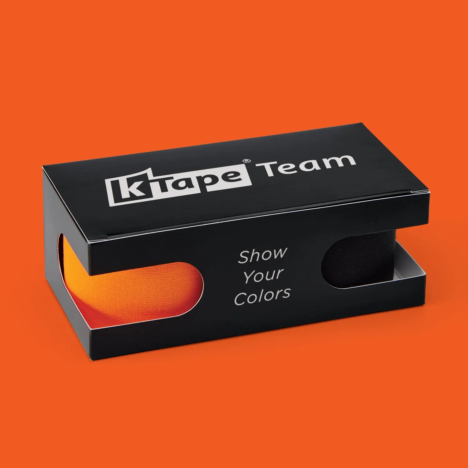 K-Tape Team kinesiologitape gul/svart 2 x 5 m elastisk