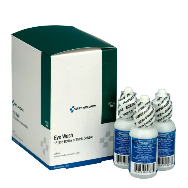 First Aid Only Eyewash Bottle øyeskyll 12-pk skrukork