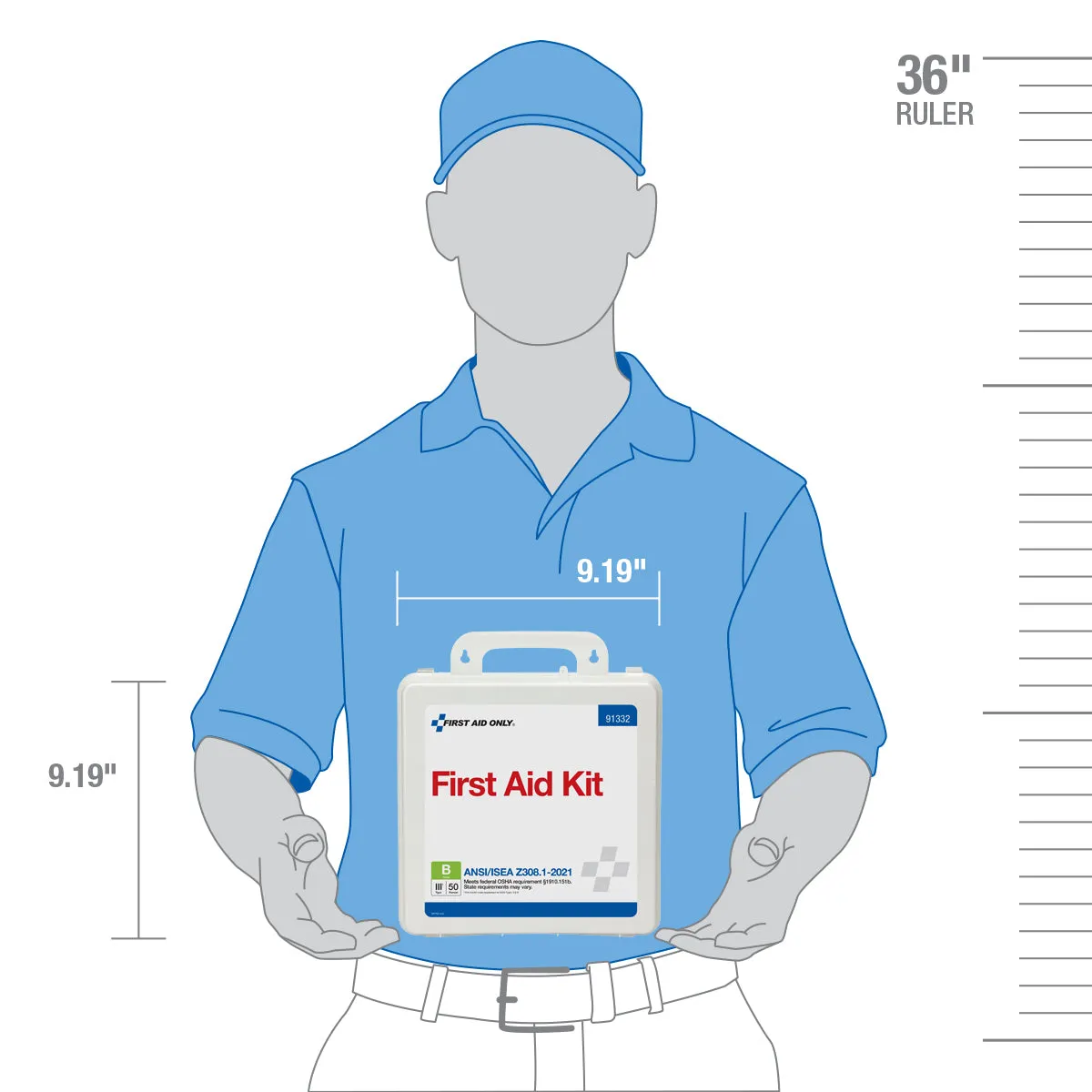 First Aid Only ANSI B førstehjelpsskrin 50 pers 210 deler