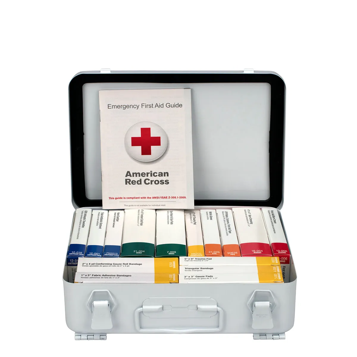 First Aid Only 25 Person ANSI A førstehjelpsskrin metall 83 deler