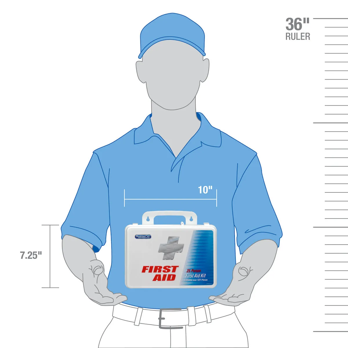 First Aid Only 25 Person Office førstehjelpsskrin 130 deler plast