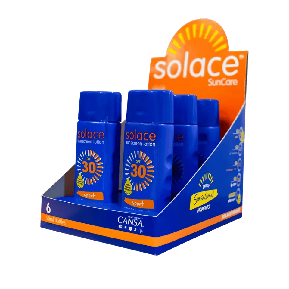 Burnshield Solace SPF30 solkrem 50 ml 6-pk høy beskyttelse