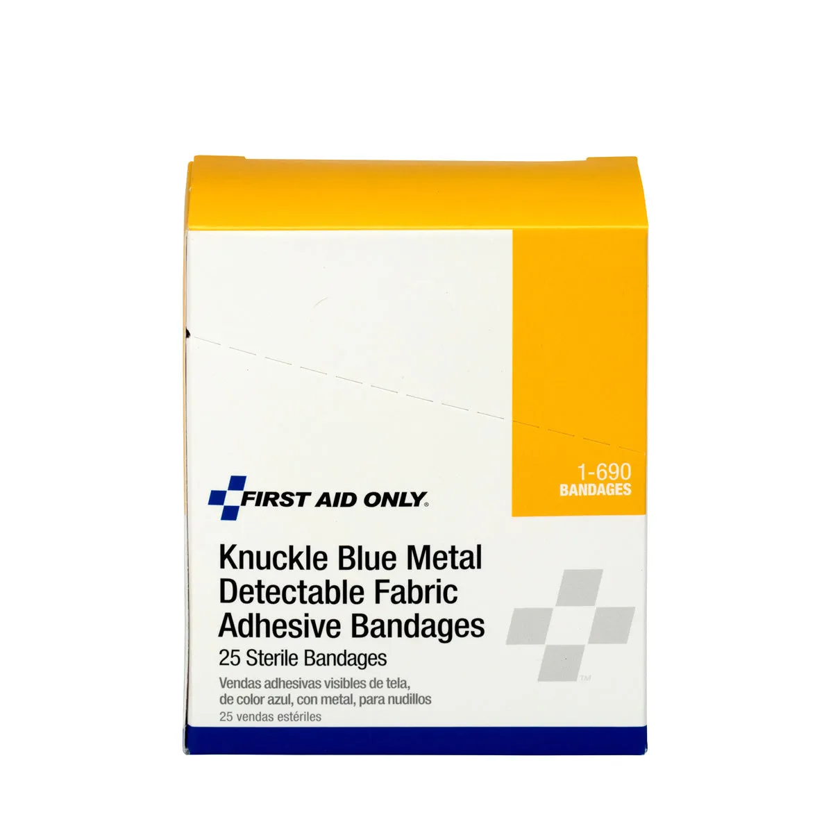 First Aid Only knokeplaster blå metalldetekterbar 25 stk