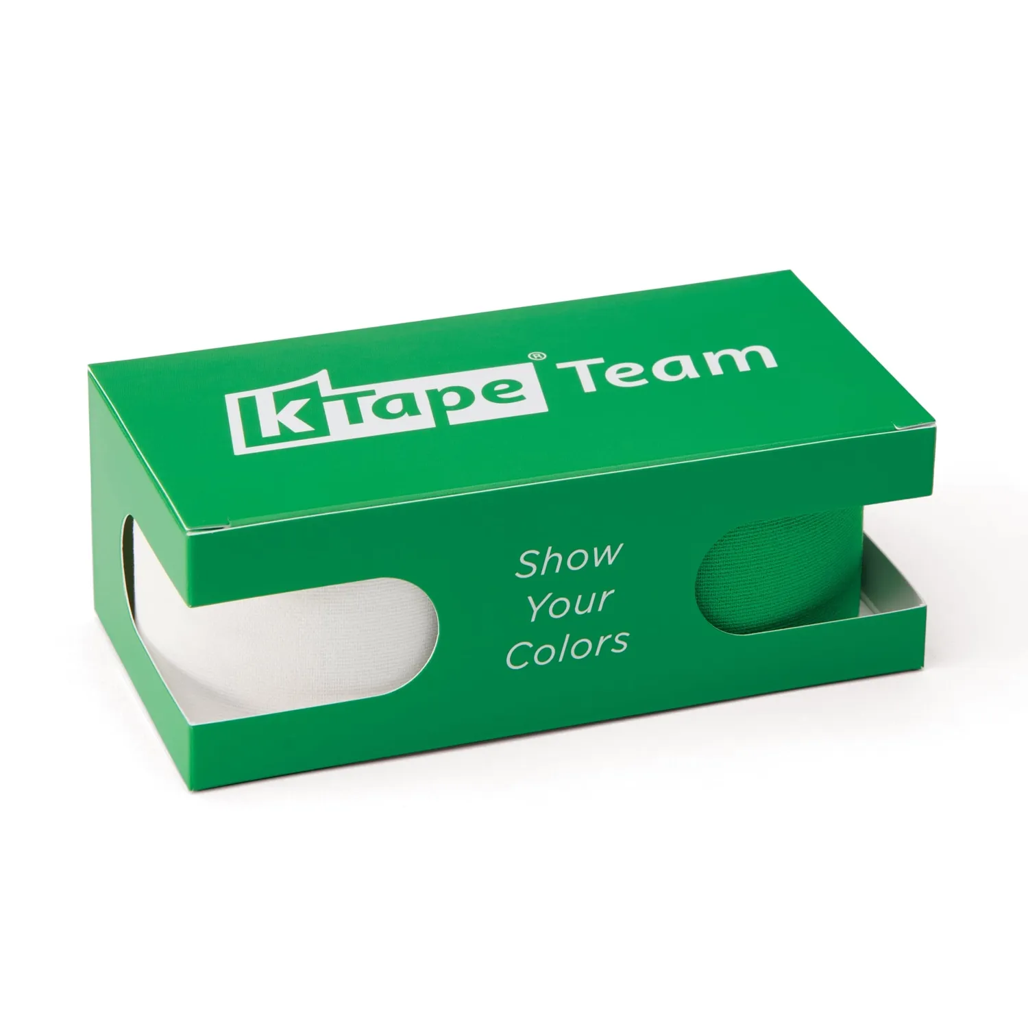 K-Tape Team White/Green kinesiologitape 2 x 5 m pustende