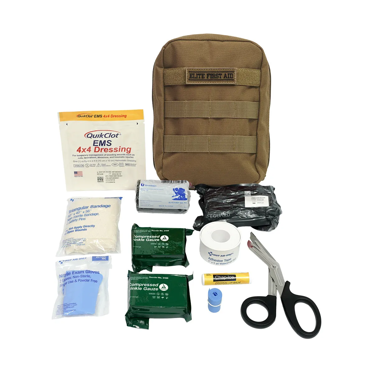 First Aid Only Military IFAK Advanced førstehjelpssett tan