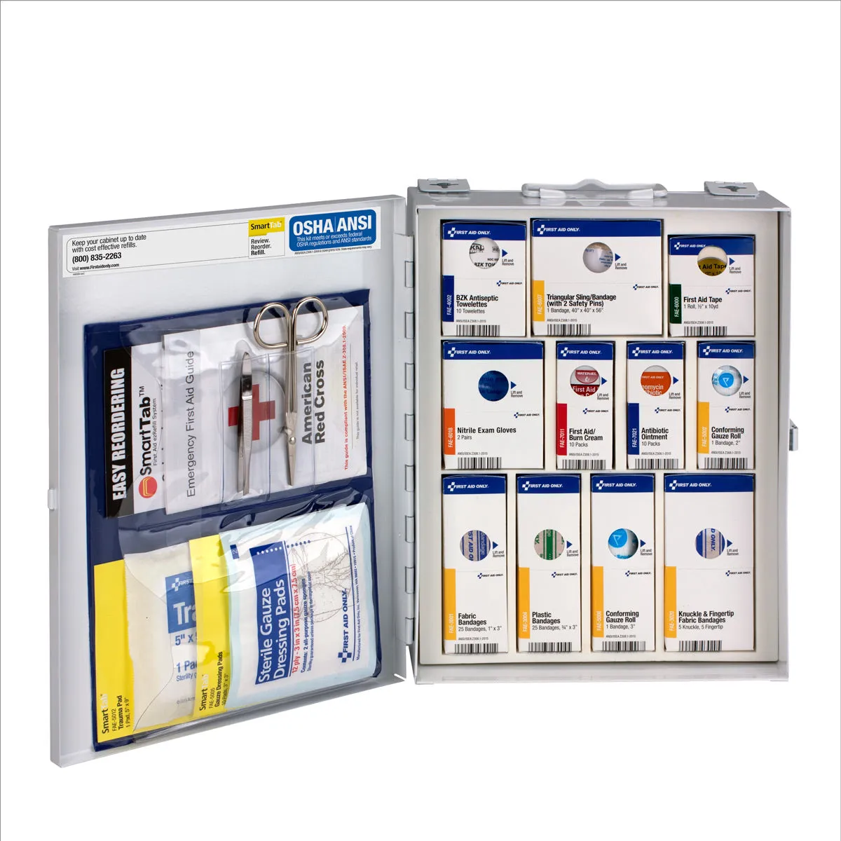 First Aid Only SmartCompliance førstehjelpsskap 25 personer metall