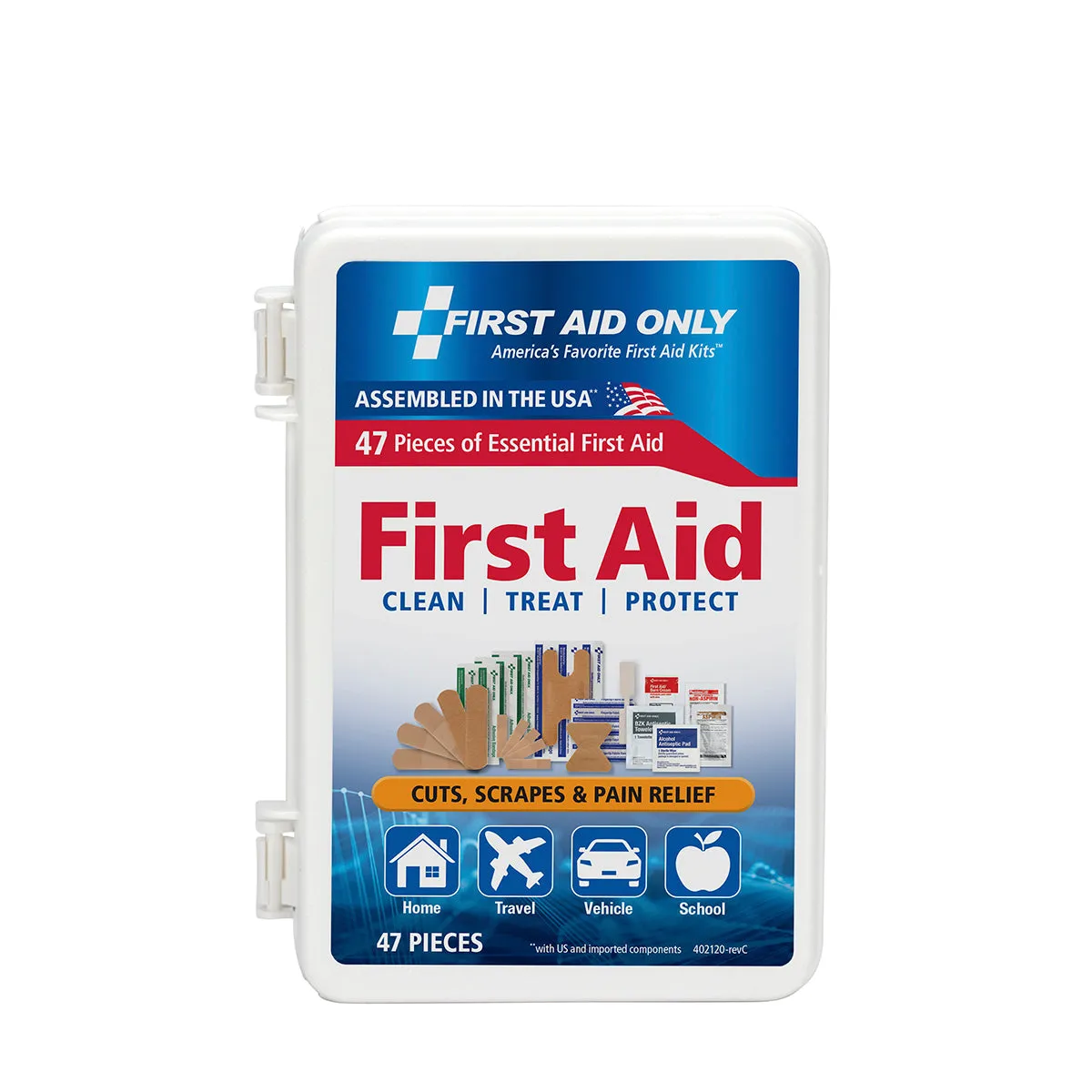 First Aid Only Personal førstehjelpssett 47-delt plastboks