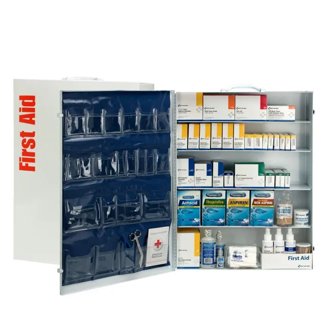 First Aid Only 200 Person 5 Shelf førstehjelpsskap metall 22 lommer