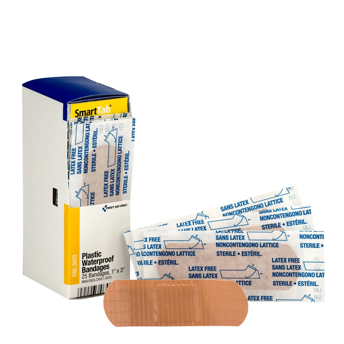 First Aid Only SmartCompliance plastplaster 2,5x7,6cm 25stk vanntett