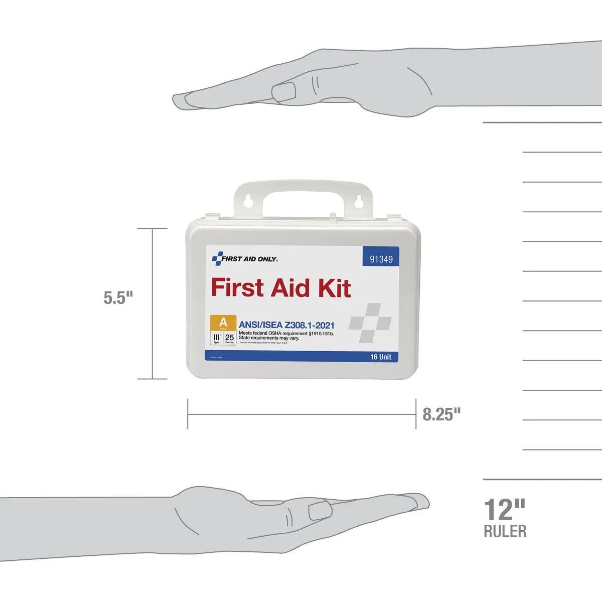 First Aid Only førstehjelpsskrin 25 personer 83 deler plast ANSI A