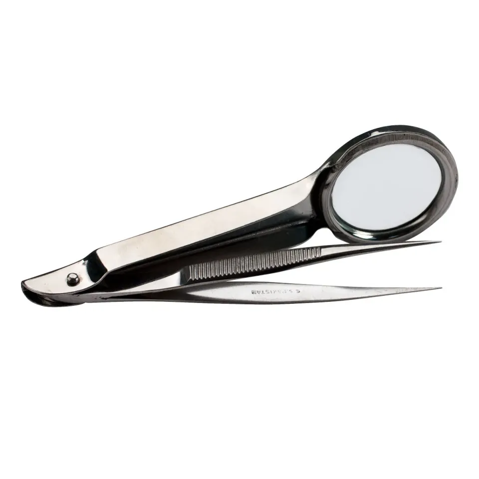 First Aid Only Forceps Pointed Steel pinsett med lupe stål
