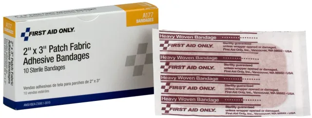 First Aid Only Heavy Woven plaster 5x7,5cm 10 stk pustende