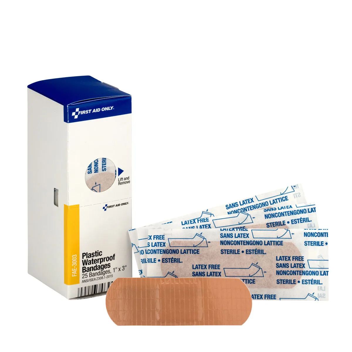 First Aid Only SmartCompliance plastplaster 2,5x7,6cm 25stk vanntett