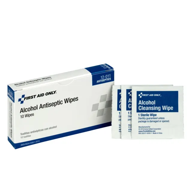 First Aid Only alkoholservietter 70% 10 stk enkelpakket