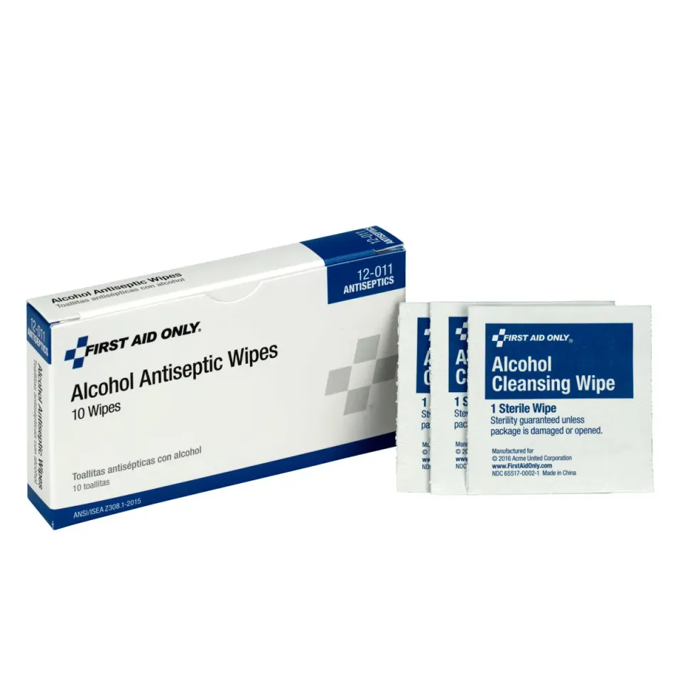 First Aid Only alkoholservietter 70% 10 stk enkelpakket