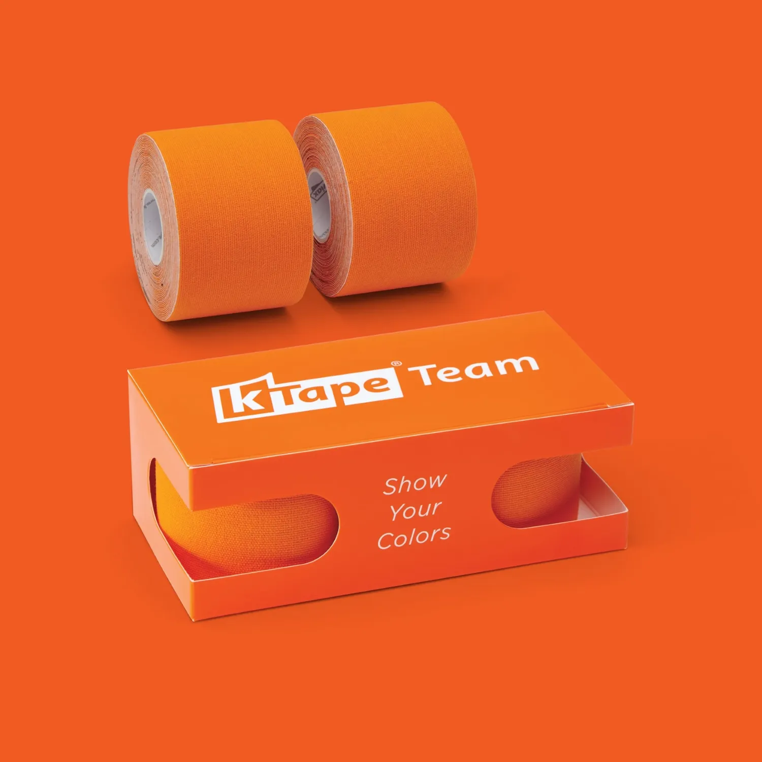 K-tape Team kinesiologitape oransje 2-pakning 5 cm x 5 m