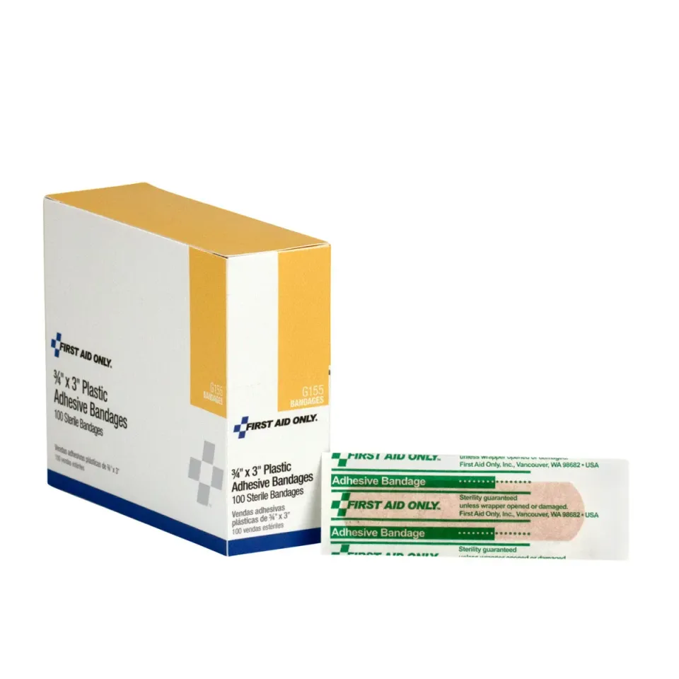 First Aid Only plastplaster 1,9x7,6 cm 100 stk