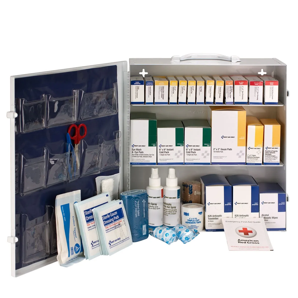 First Aid Only 100 Person førstehjelpsskap metall 3 hyller