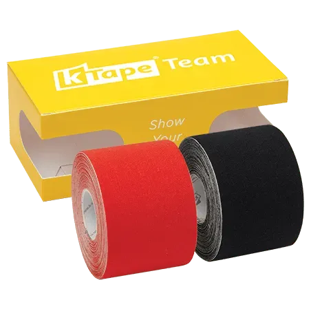 K-tape Team kinesiologitape svart/rød 2x5 m sport