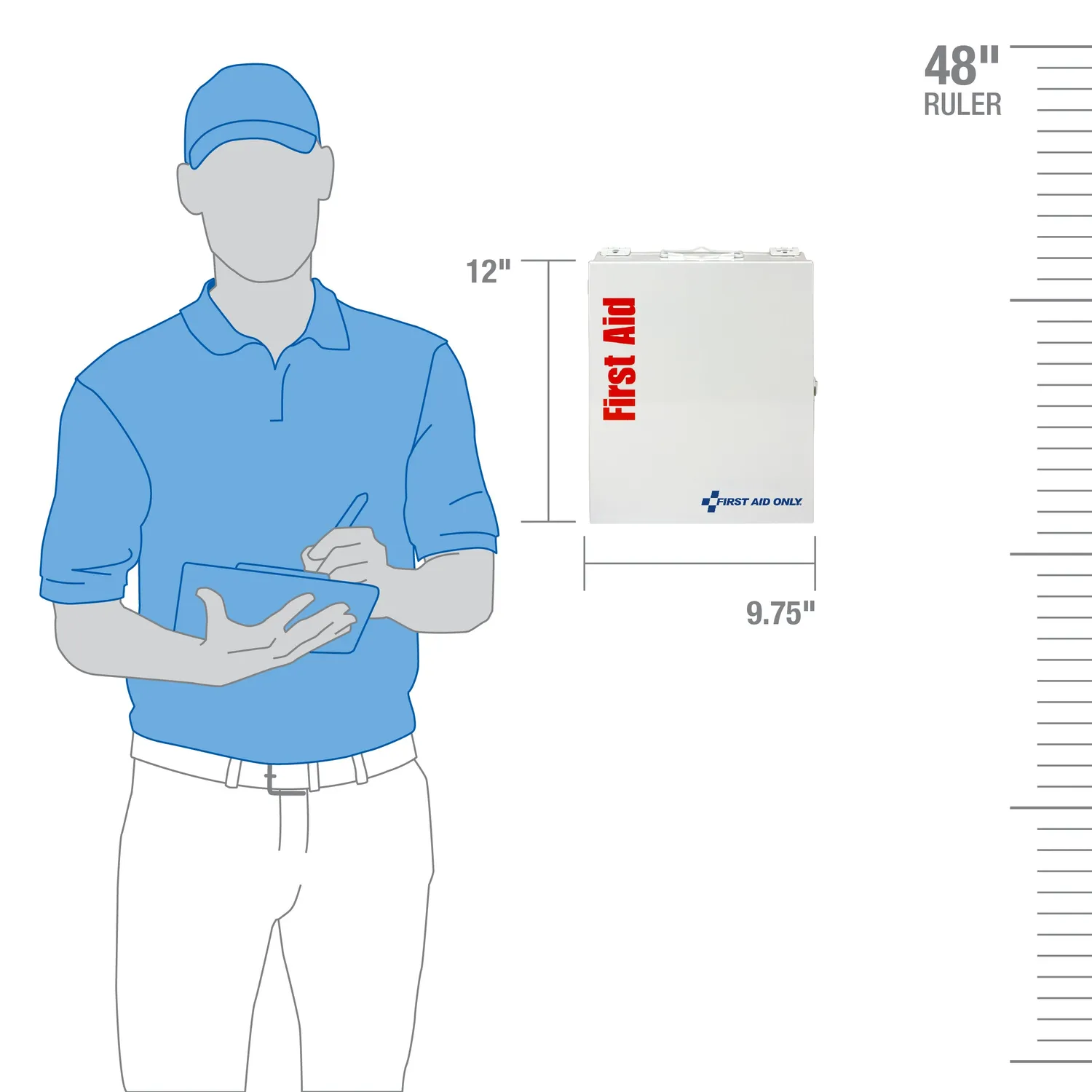 First Aid Only SmartCompliance førstehjelpsskap 25 personer metall