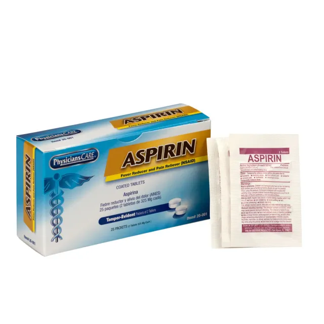 PhysiciansCare Aspirin tabletter 25x2 stk mot smerte og feber
