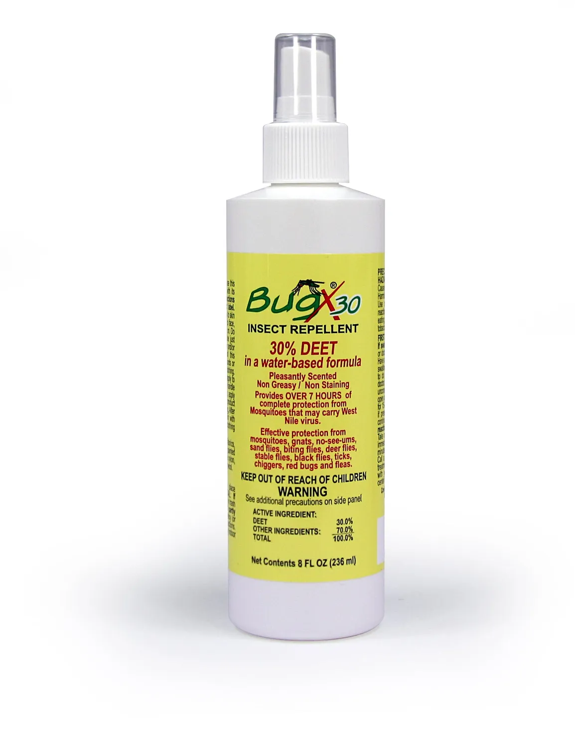 BugX30 myggspray DEET 8 oz 12 flasker