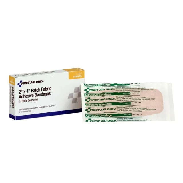 First Aid Only 2x4 plaster stoff 6 stk elastisk