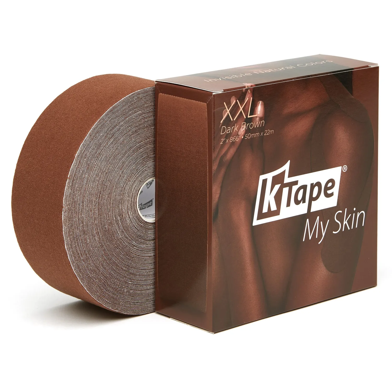 K-tape My Skin kinesiologitape 5 cm x 22 m mørkebrun