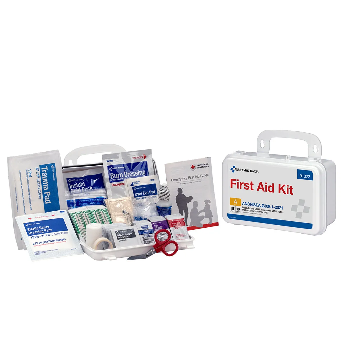First Aid Only førstehjelpsskrin 10 pers plast 76 deler