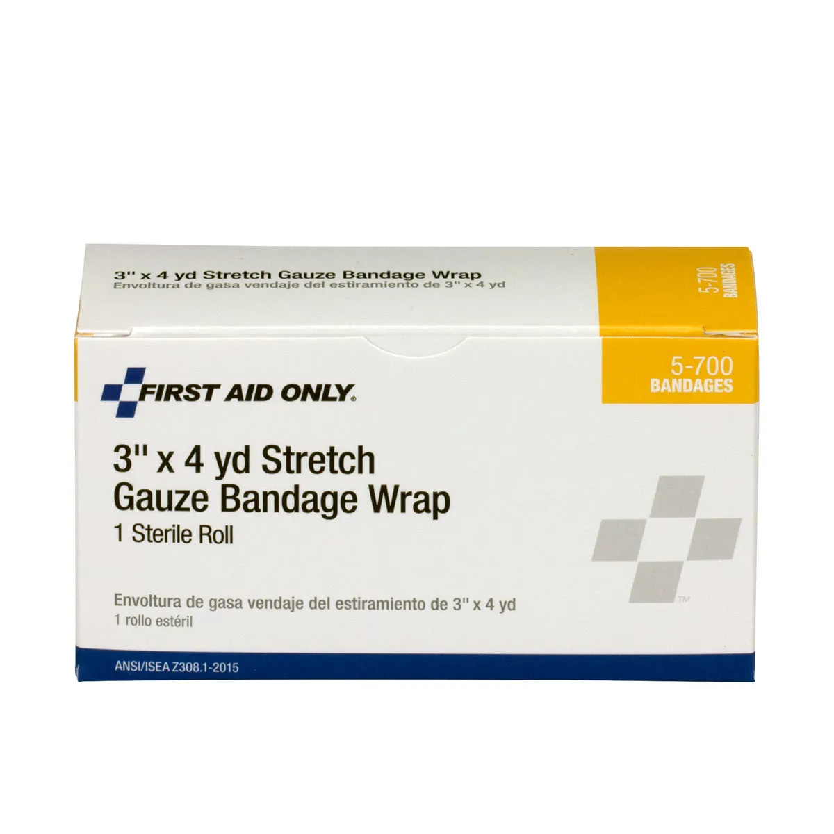 First Aid Only 3x4 yd sterilt gasbind elastisk 1 stk