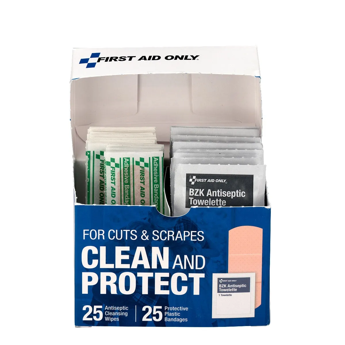 First Aid Only Clean Protect sårstellsett 50 deler rens