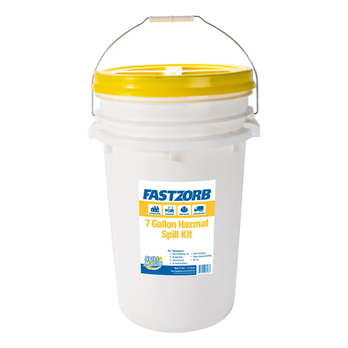 First Aid Only FASTZORB 7 Gallon Hazmat spillsett kjemikalier